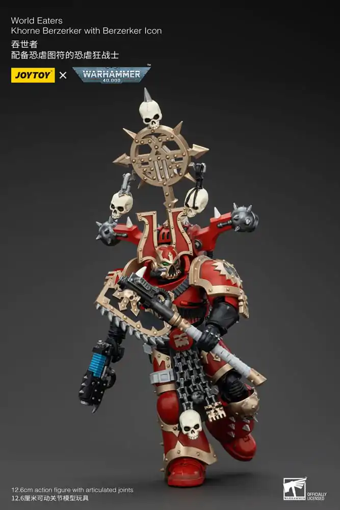 Warhammer 40k Akční figurka 1/18 World Eaters Khorne Berzerker s Berzerker lcon 13 cm fotografii produktu