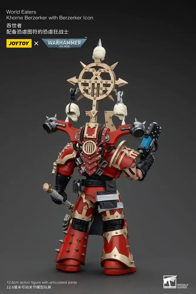 Warhammer 40k Akční figurka 1/18 World Eaters Khorne Berzerker s Berzerker lcon 13 cm fotografii produktu