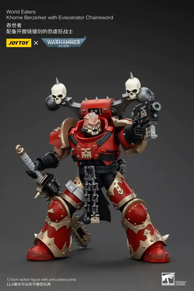 Akční figurka Warhammer 40k 1/18 World Eaters Khorne Berzerker s Eviscerator Chainsword 13 cm fotografii produktu