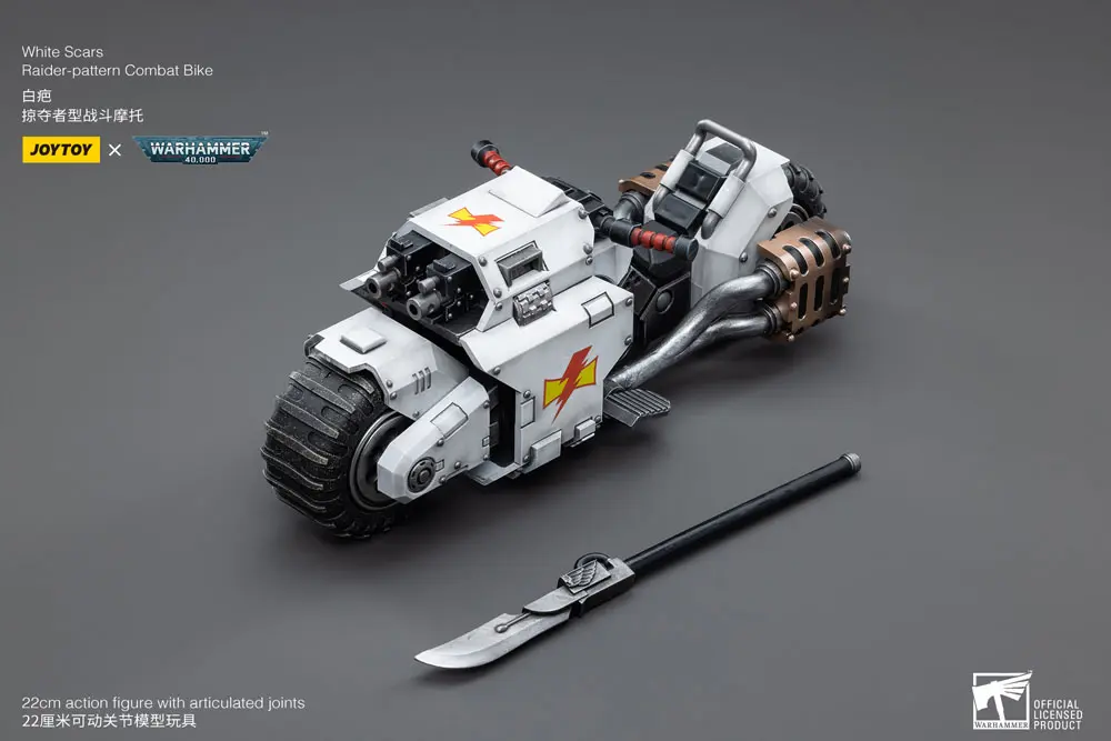 Warhammer 40k vozidlo 1/18 White Scars Raider-pattern Combat Bike 22 cm fotografii produktu