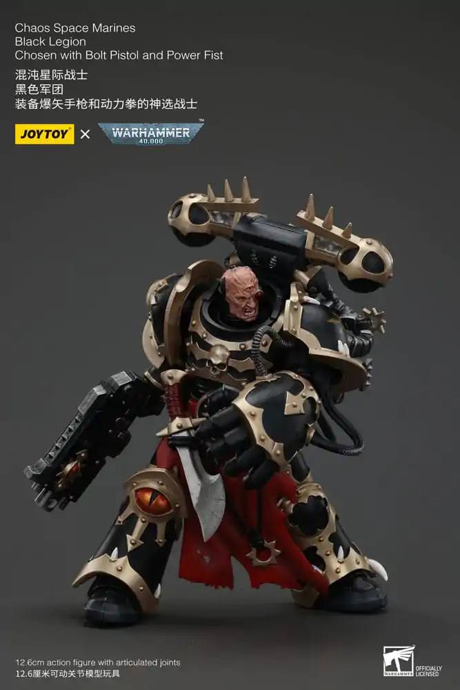 Warhammer 40k akční figurka Chaos Space Marines Black Legion Chosen s Bolt Pistol a Power Fist 20 cm fotografii produktu