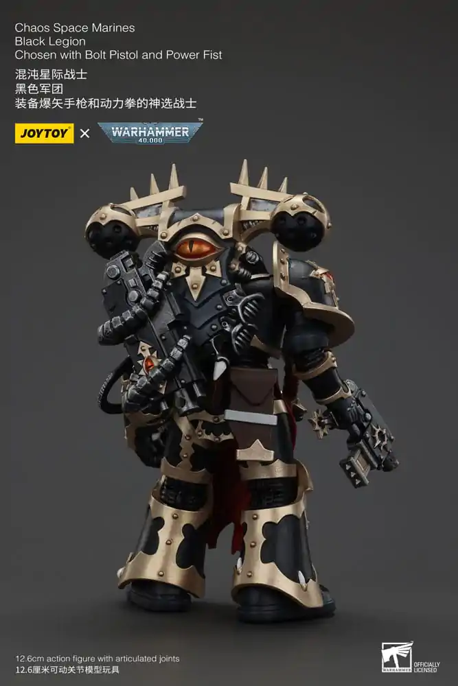 Warhammer 40k akční figurka Chaos Space Marines Black Legion Chosen s Bolt Pistol a Power Fist 20 cm fotografii produktu