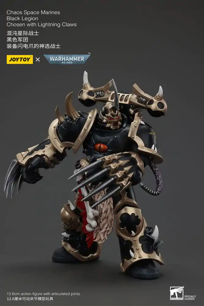 Warhammer 40k akční figurka Chaos Space Marines Black Legion Chosen s Lightning Claws 20 cm fotografii produktu