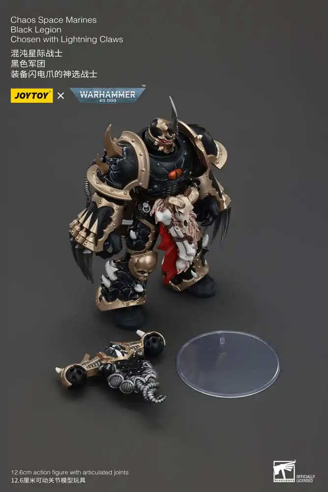 Warhammer 40k akční figurka Chaos Space Marines Black Legion Chosen s Lightning Claws 20 cm fotografii produktu