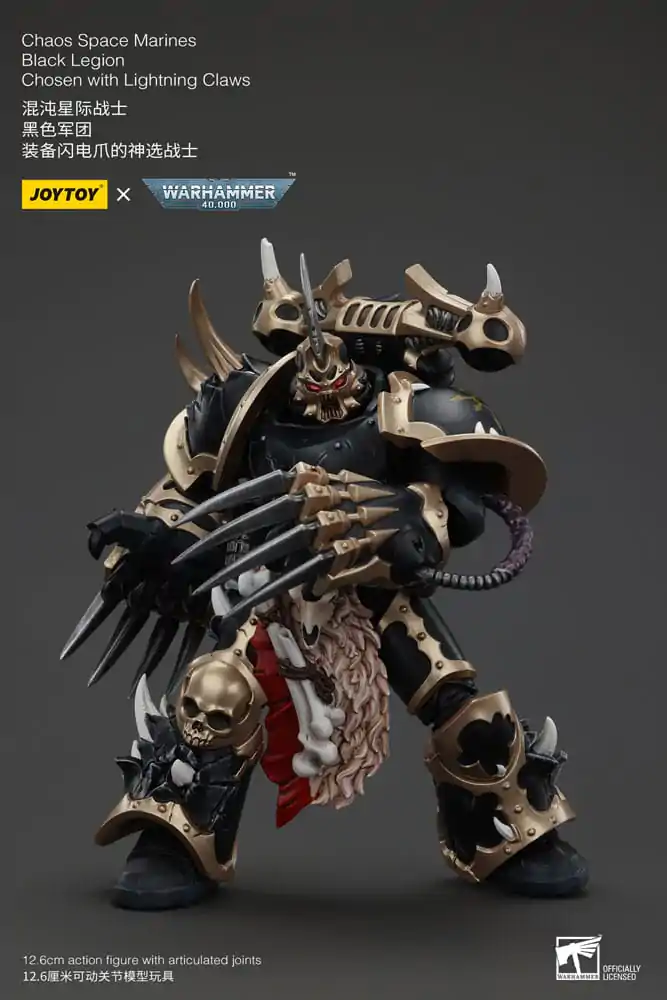 Warhammer 40k akční figurka Chaos Space Marines Black Legion Chosen s Lightning Claws 20 cm fotografii produktu