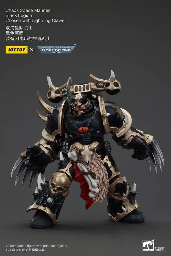 Warhammer 40k akční figurka Chaos Space Marines Black Legion Chosen s Lightning Claws 20 cm fotografii produktu