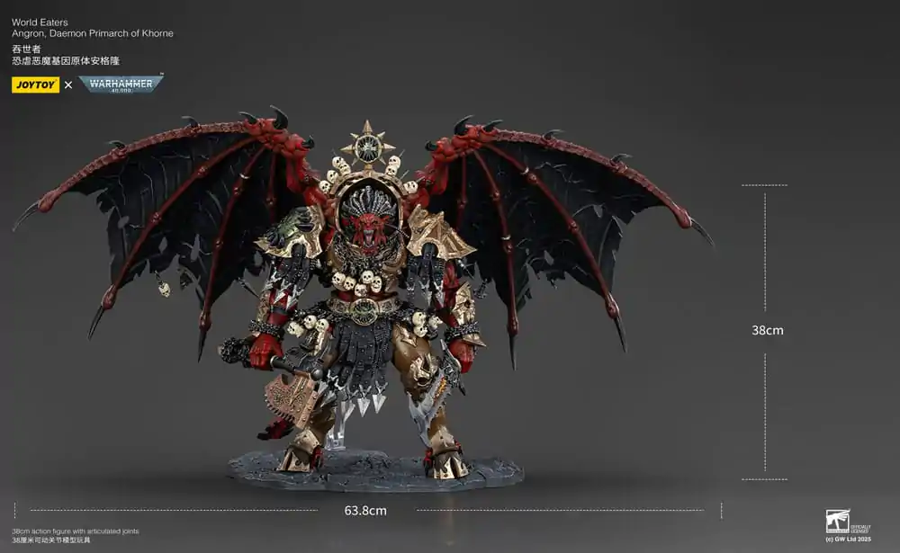 Warhammer 40k akční figurka World Eaters Angron Daemon Primarch of Khorne 48 cm fotografii produktu