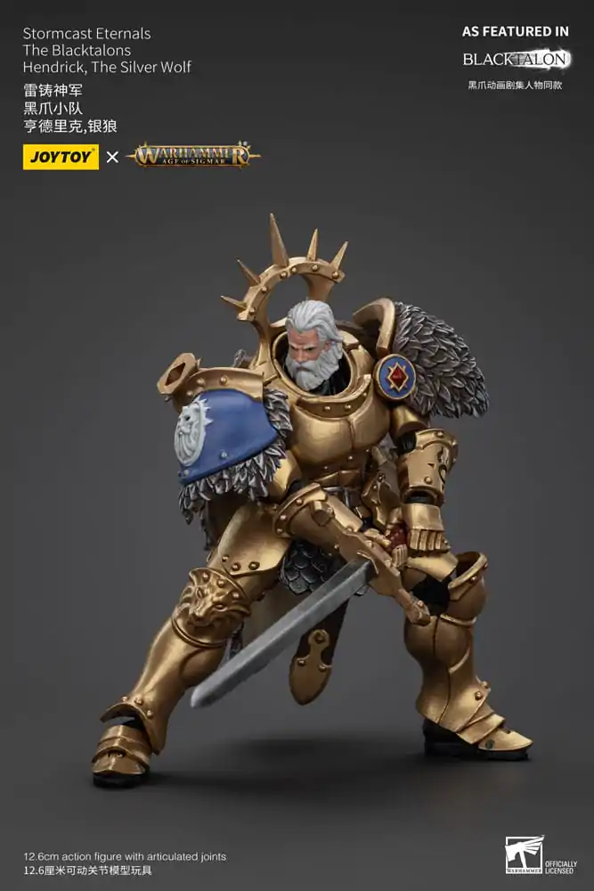 Warhammer Age of Sigmar Akční figurka Stormcast Eternals The Blacktalons Hendrick The Silver Wolf 20 cm fotografii produktu