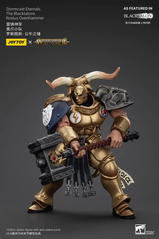 Warhammer Age of Sigmar akční figurka Stormcast Eternals The Blacktalons Rostus Oxen hammer 20 cm fotografii produktu