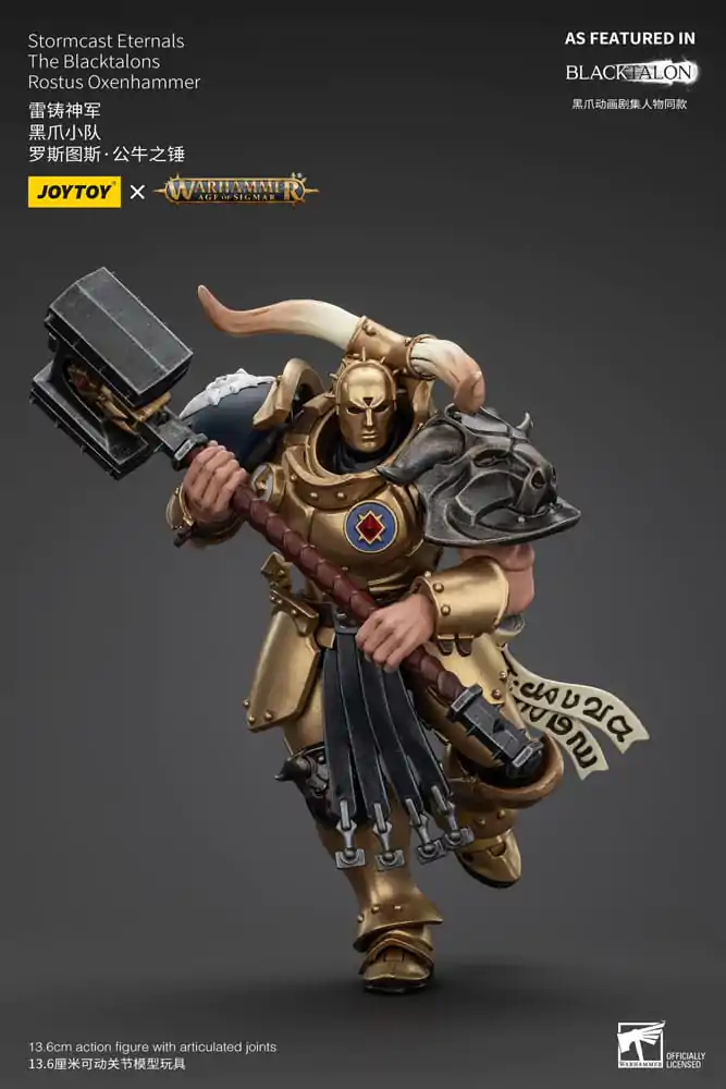 Warhammer Age of Sigmar akční figurka Stormcast Eternals The Blacktalons Rostus Oxen hammer 20 cm fotografii produktu