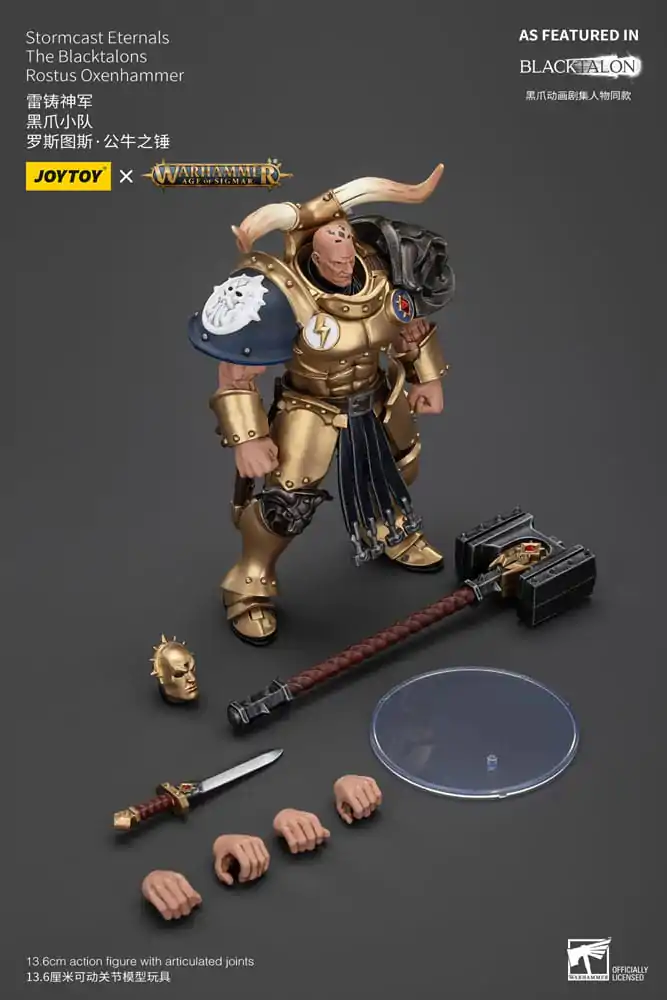 Warhammer Age of Sigmar akční figurka Stormcast Eternals The Blacktalons Rostus Oxen hammer 20 cm fotografii produktu