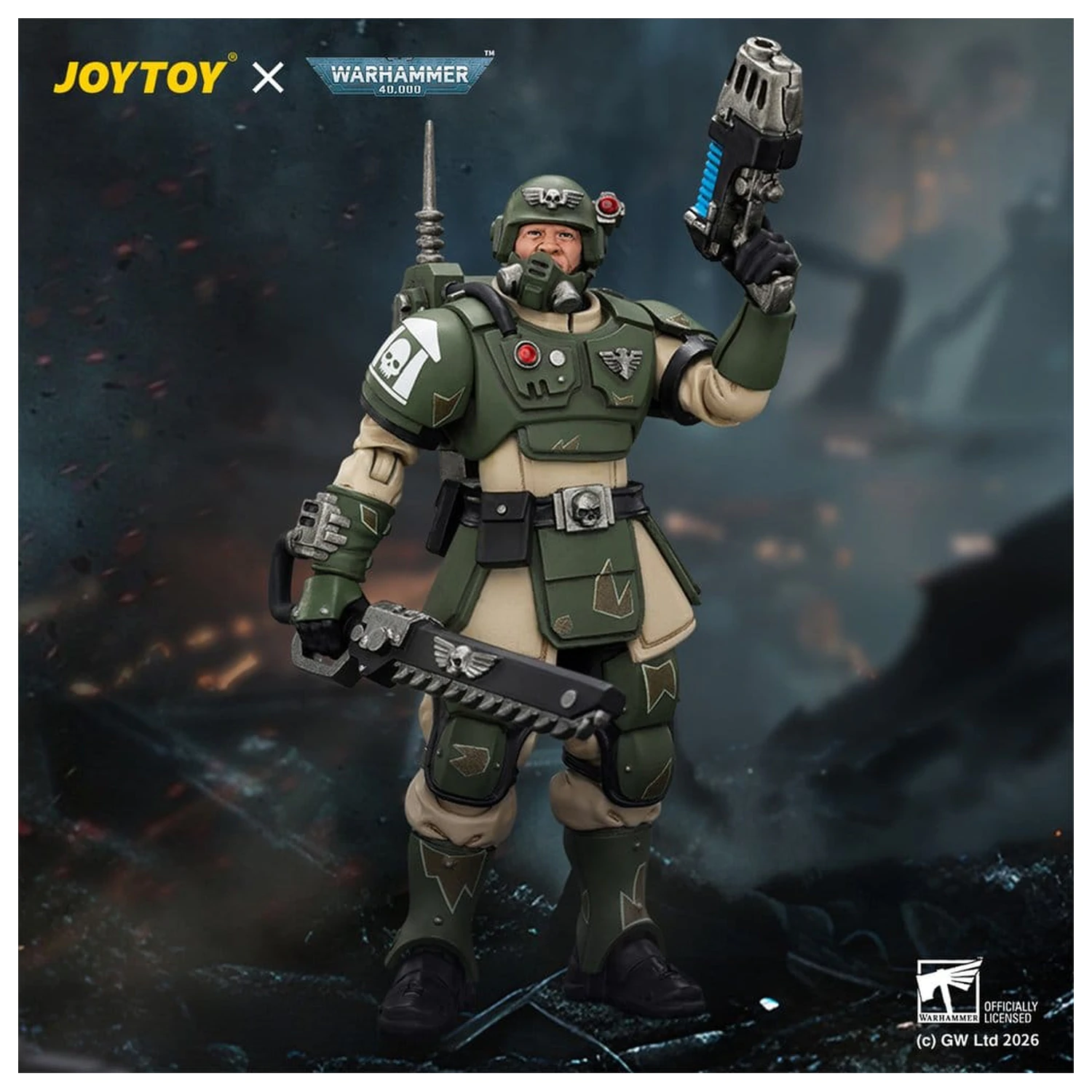 Warhammer Akční figurka Astra Militarum Kasrkin 1 s Chainsword a Plasma Pistol fotografii produktu