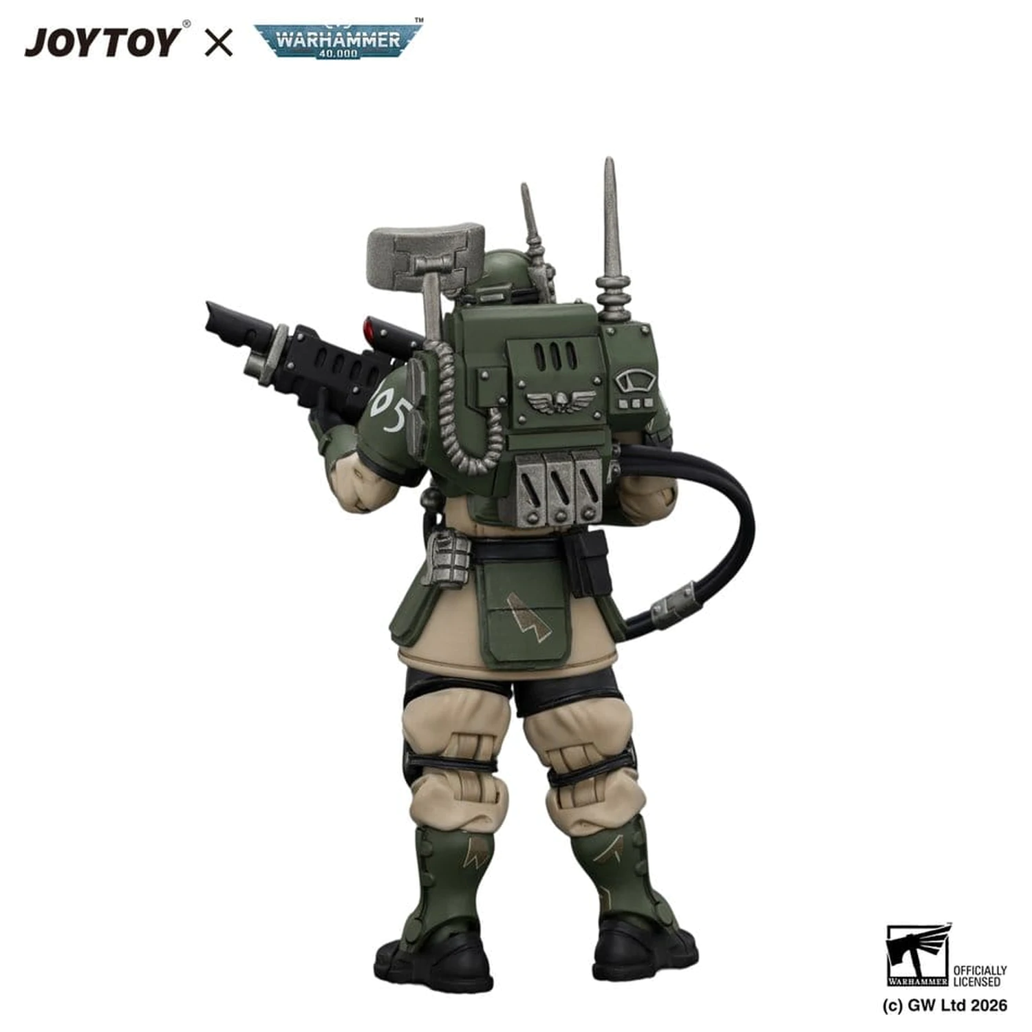 Warhammer akční figurka Astra Militarum Kasrkin 3 s Hot-shot Lasgun a Vox-caster fotografii produktu