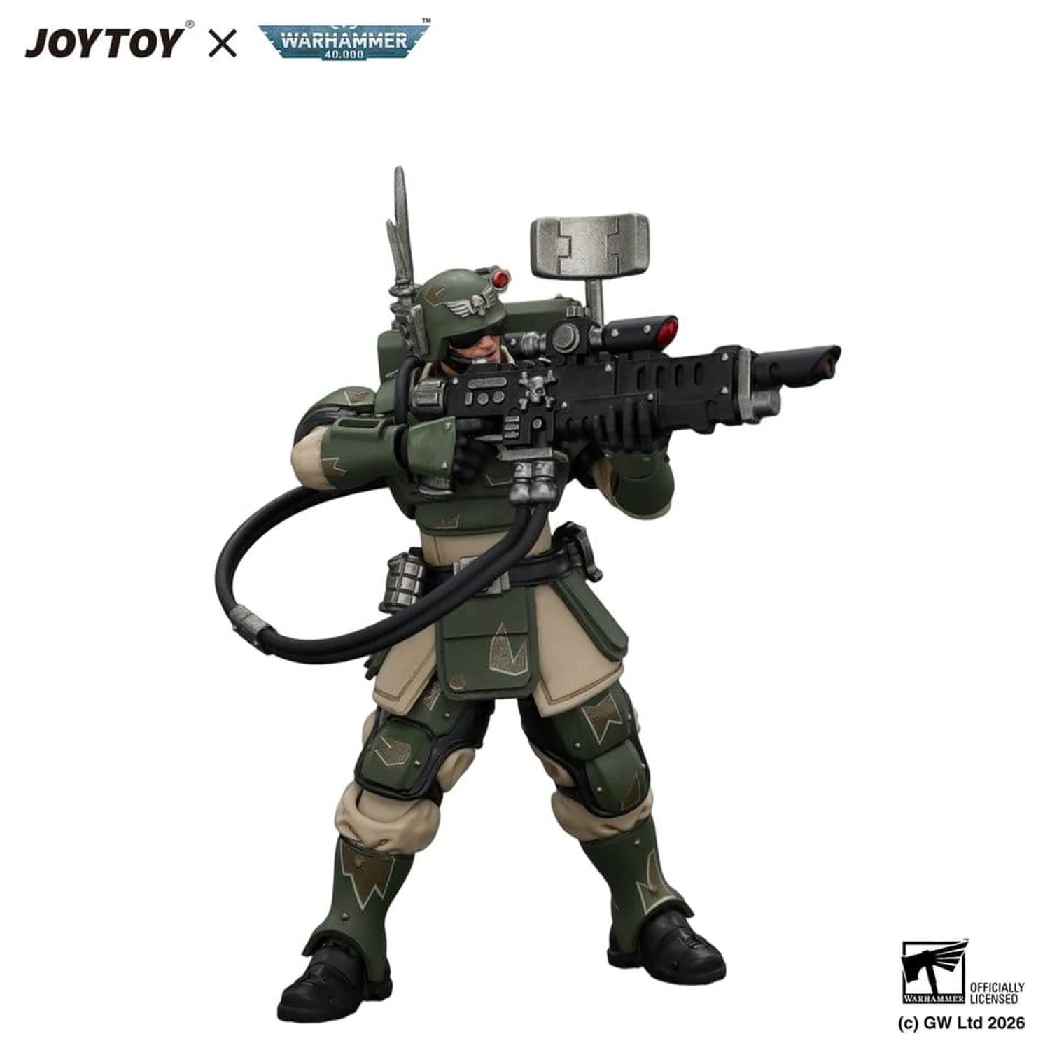 Warhammer akční figurka Astra Militarum Kasrkin 3 s Hot-shot Lasgun a Vox-caster fotografii produktu
