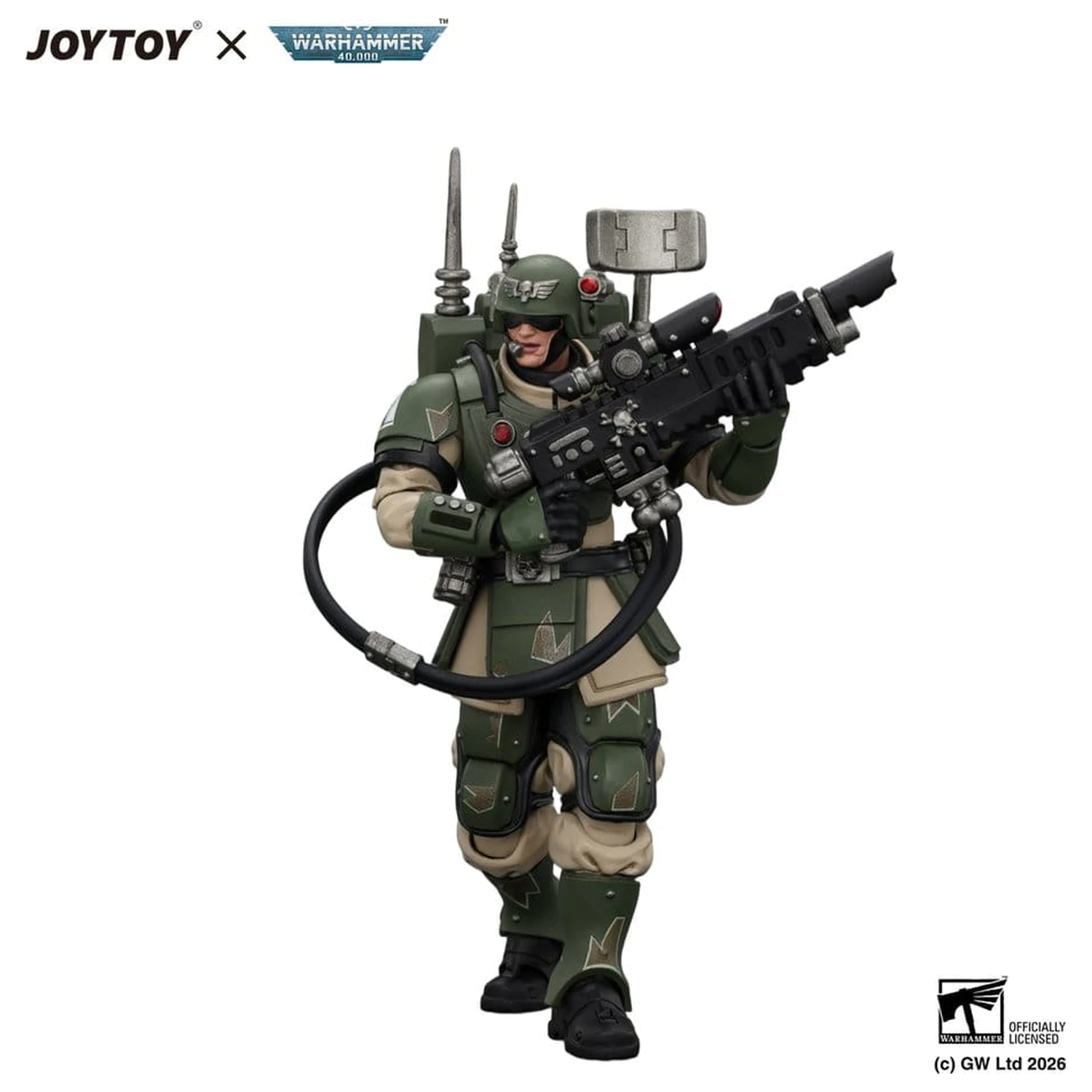 Warhammer akční figurka Astra Militarum Kasrkin 3 s Hot-shot Lasgun a Vox-caster fotografii produktu