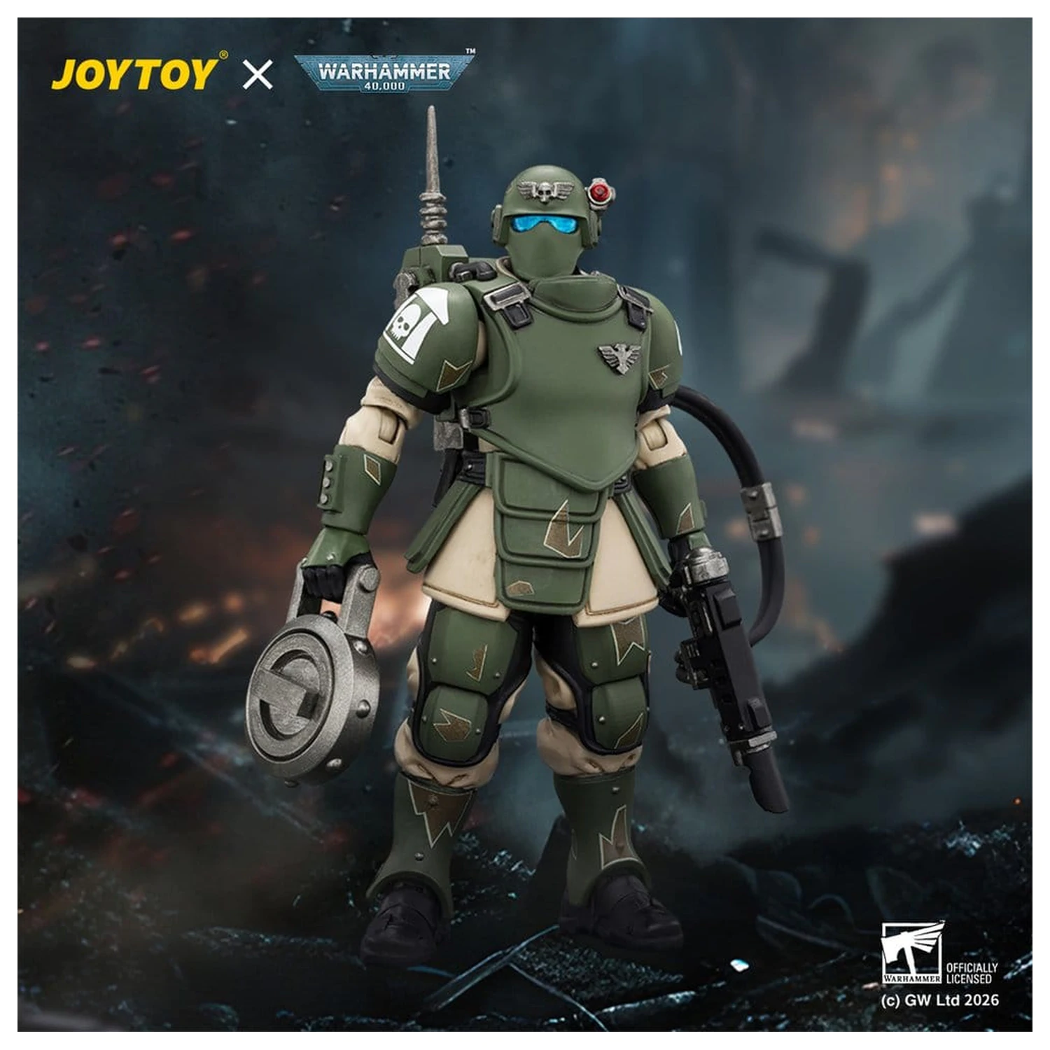 Warhammer akční figurka Astra Militarum Kasrkin 6 s Hot-shot Laspistol fotografii produktu