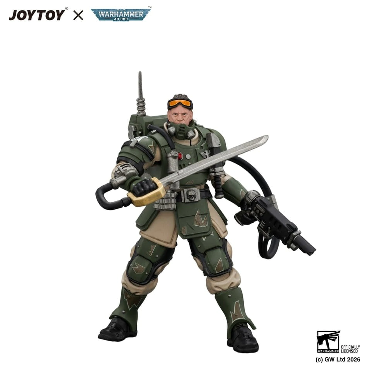 Warhammer akční figurka Astra Militarum Kasrkin 7 s Hot-shot Laspistol a Power Sword fotografii produktu