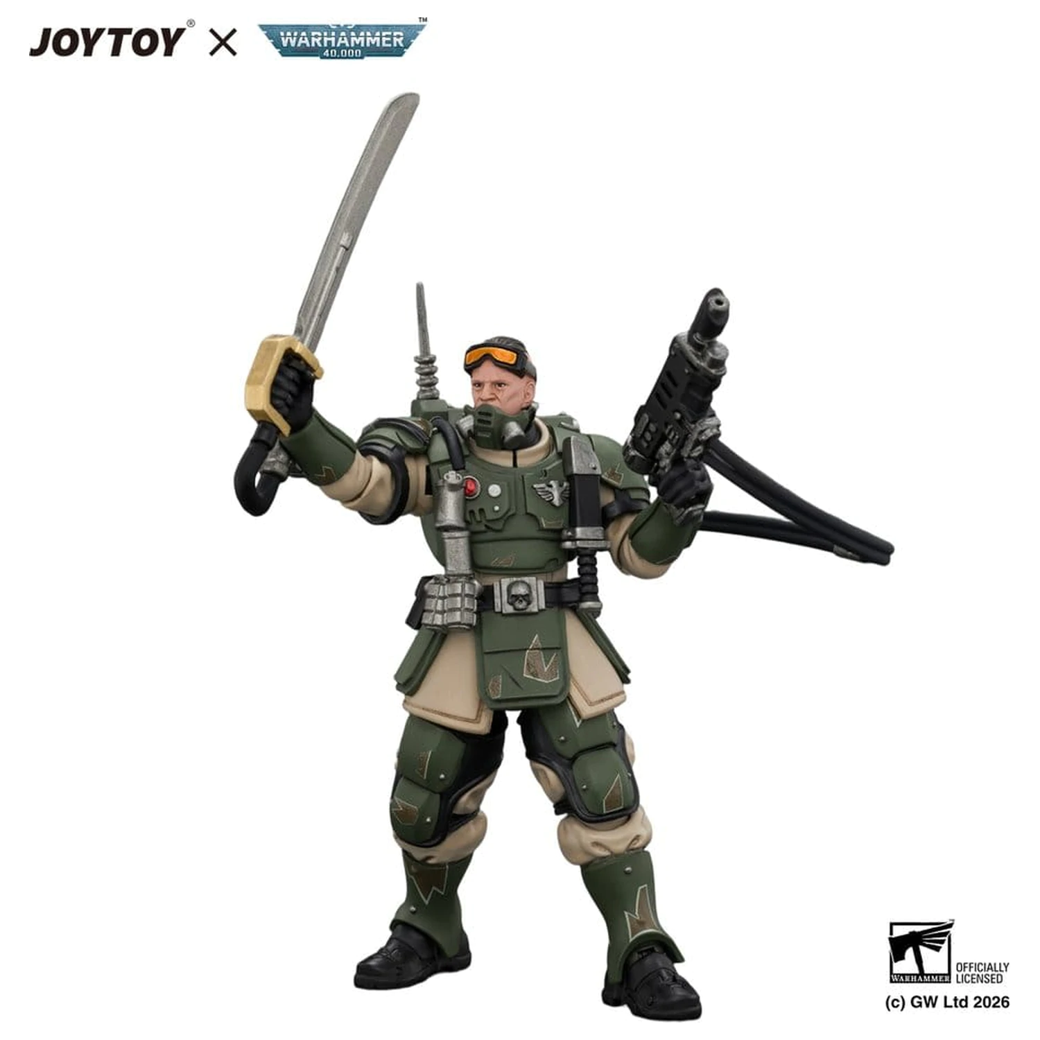 Warhammer akční figurka Astra Militarum Kasrkin 7 s Hot-shot Laspistol a Power Sword fotografii produktu