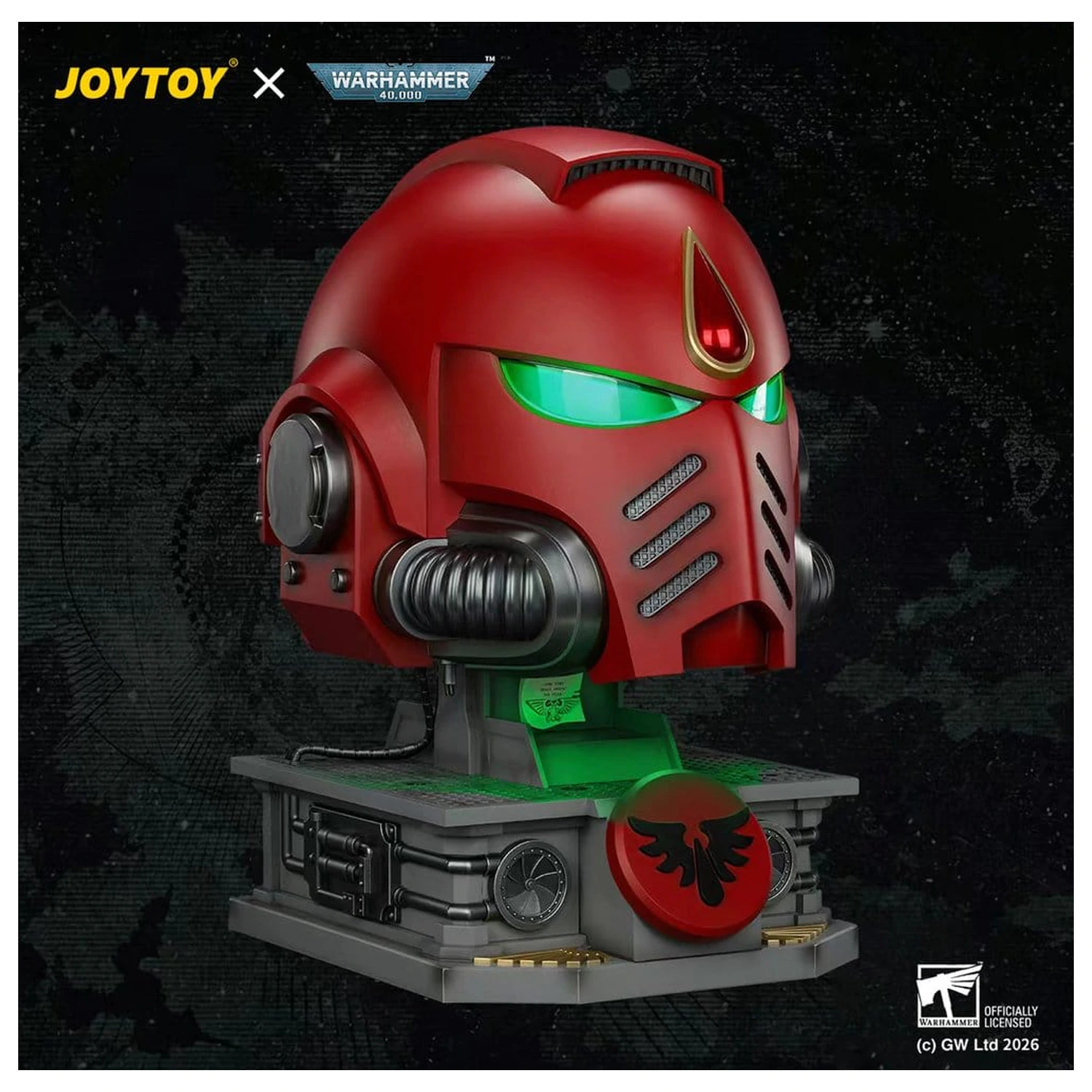 Warhammer replika Blood Angels MkX přilba a stojan 44 cm fotografii produktu