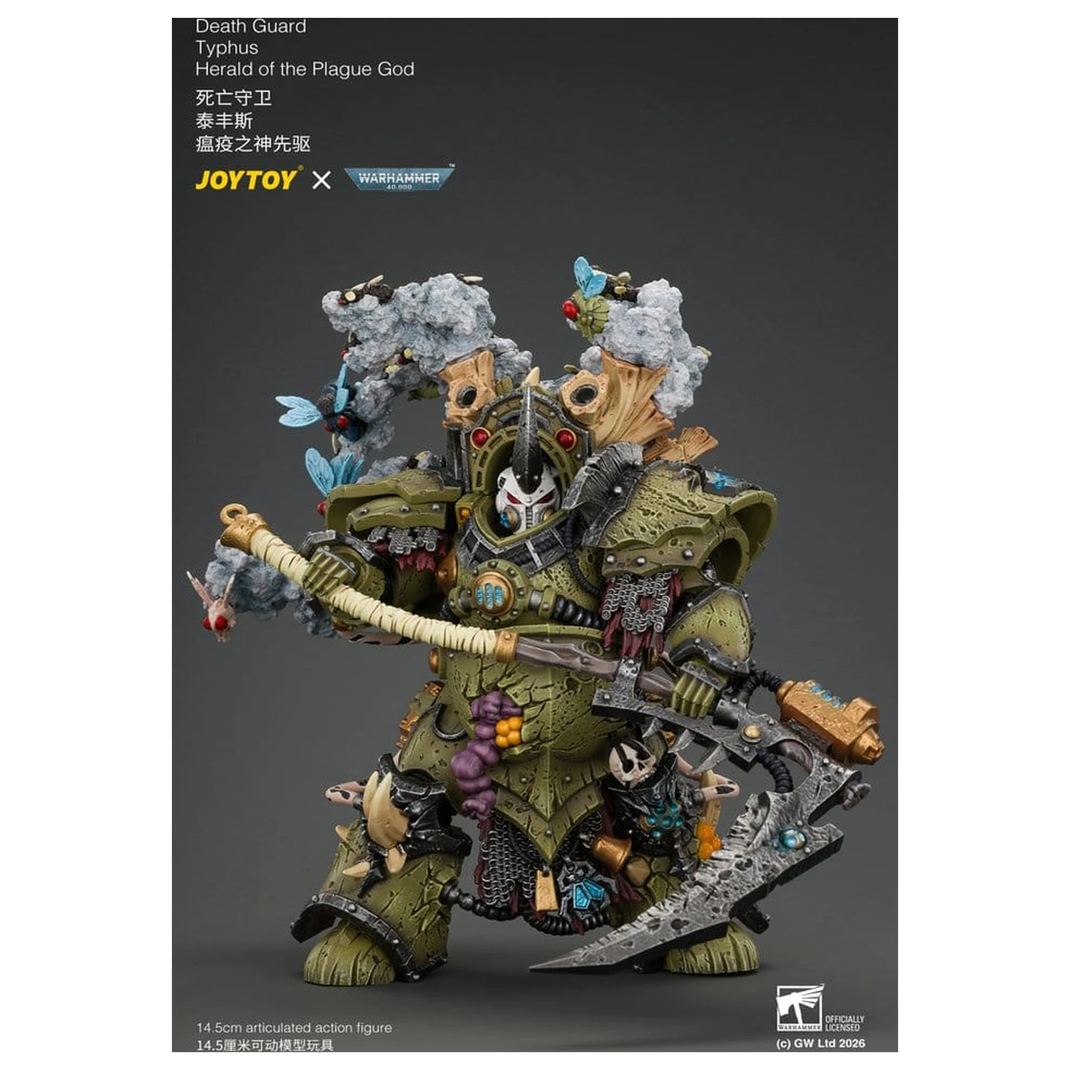Warhammer akční figurka Death Guard Typhus Herald of the Plague God 15 cm fotografii produktu