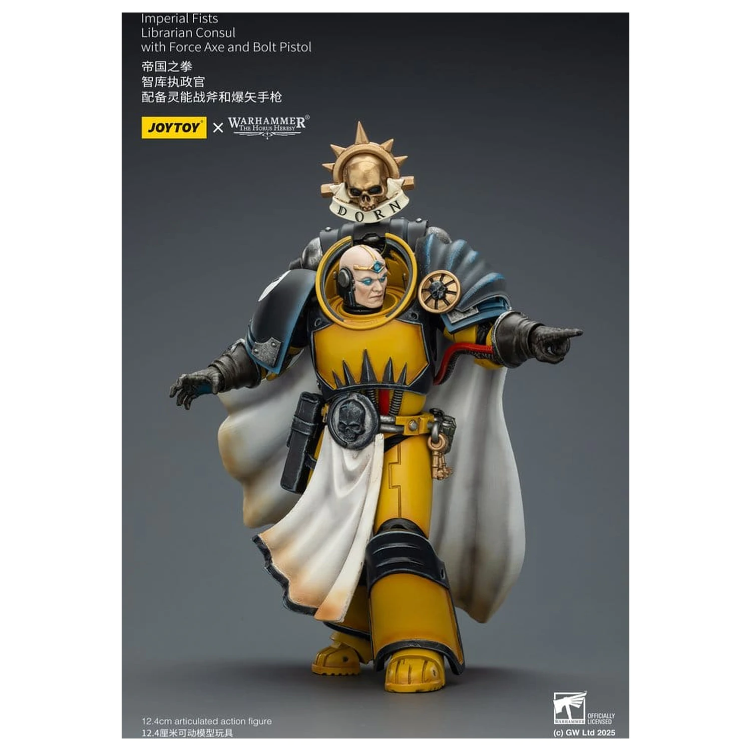 Warhammer Imperial Fists akční figurka Librarian Consul s Force Axe a Bolt Pistol 12 cm fotografii produktu