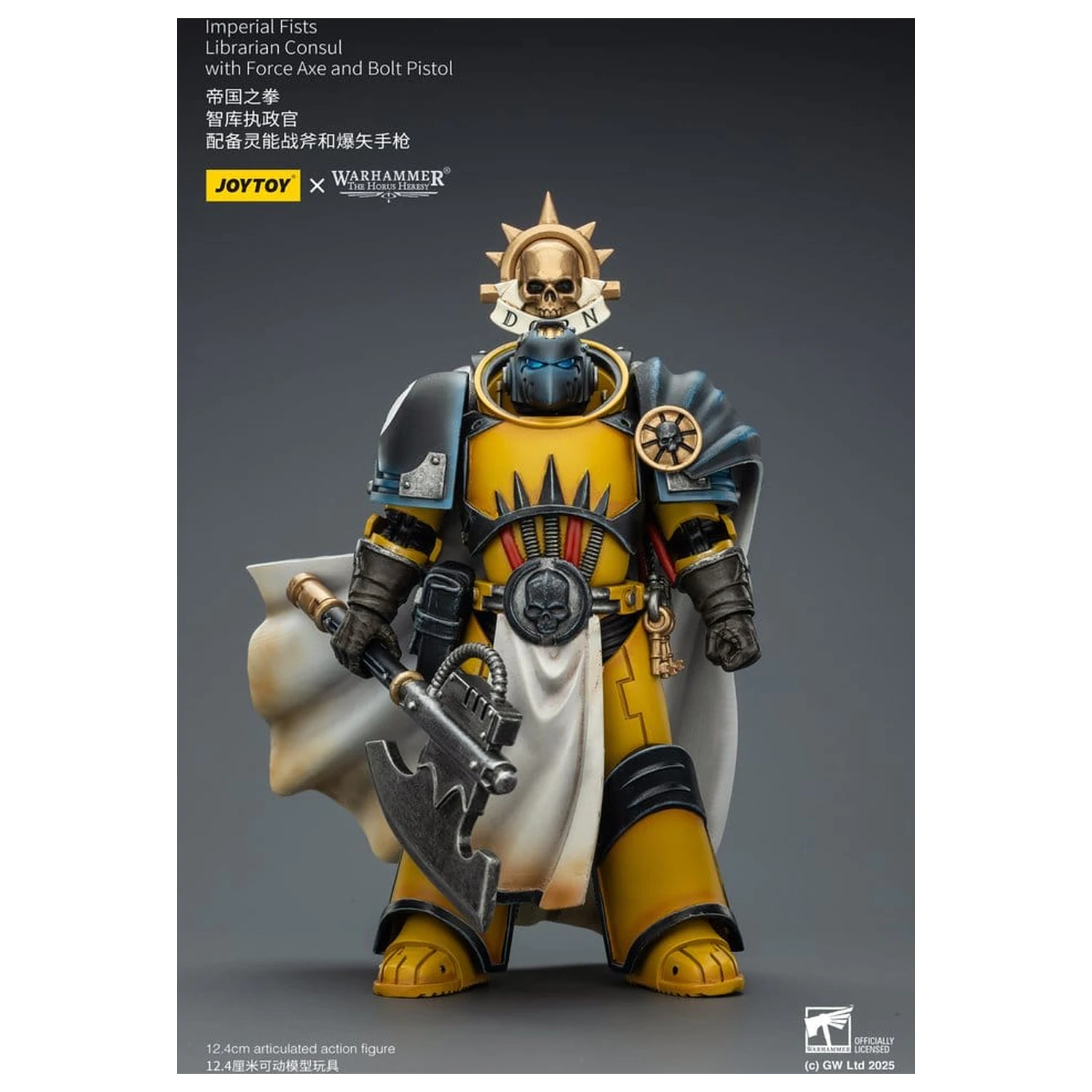 Warhammer Imperial Fists akční figurka Librarian Consul s Force Axe a Bolt Pistol 12 cm fotografii produktu