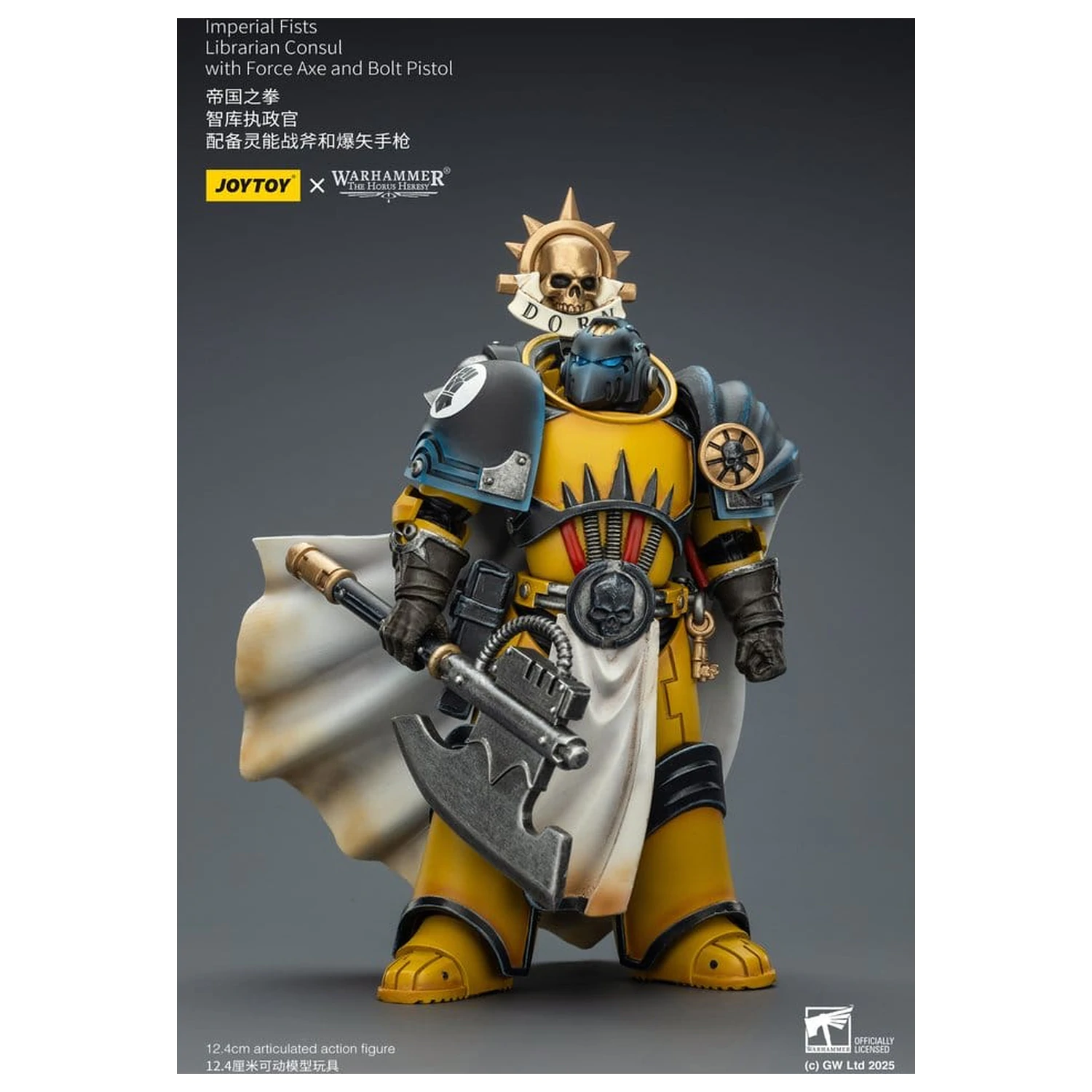 Warhammer Imperial Fists akční figurka Librarian Consul s Force Axe a Bolt Pistol 12 cm fotografii produktu