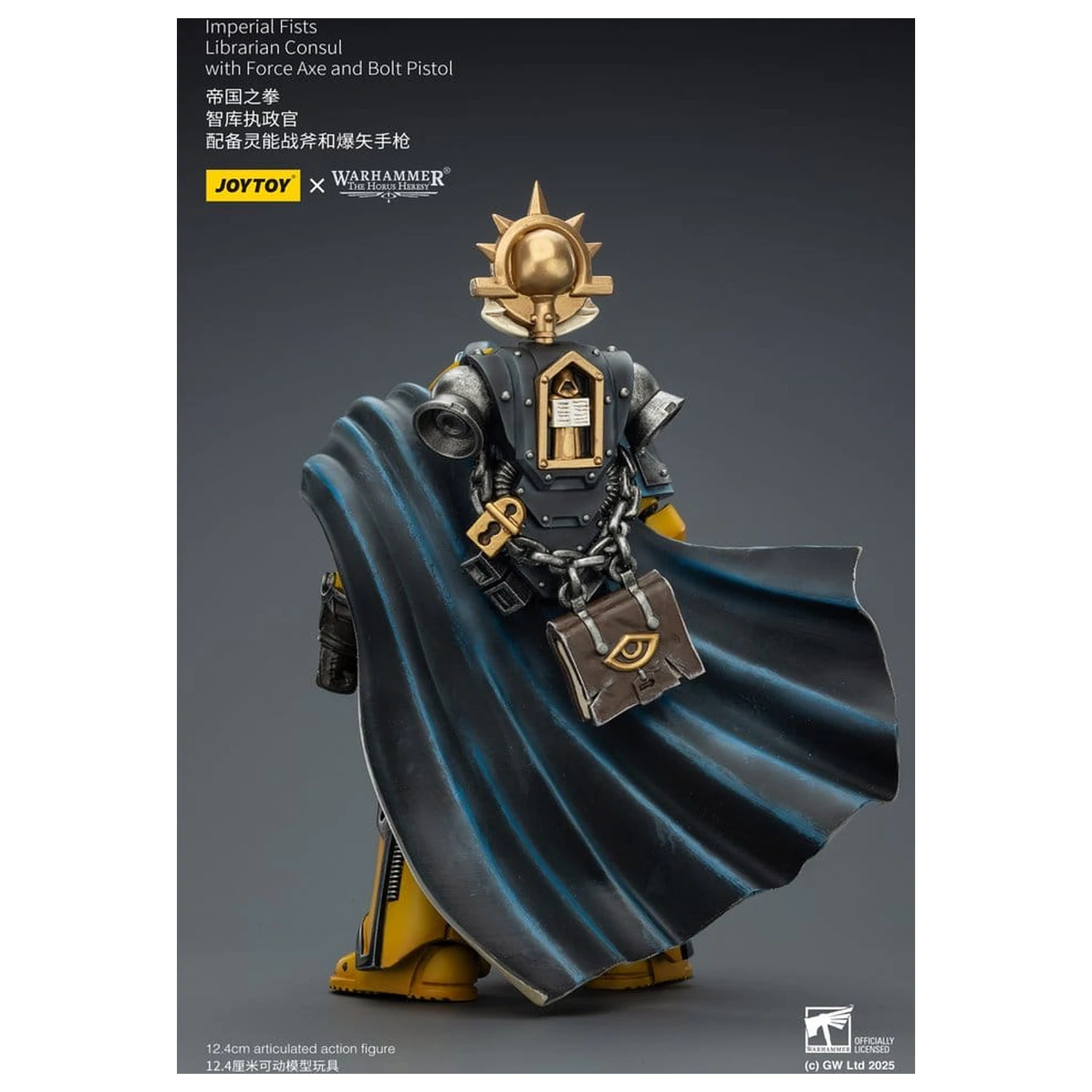 Warhammer Imperial Fists akční figurka Librarian Consul s Force Axe a Bolt Pistol 12 cm fotografii produktu