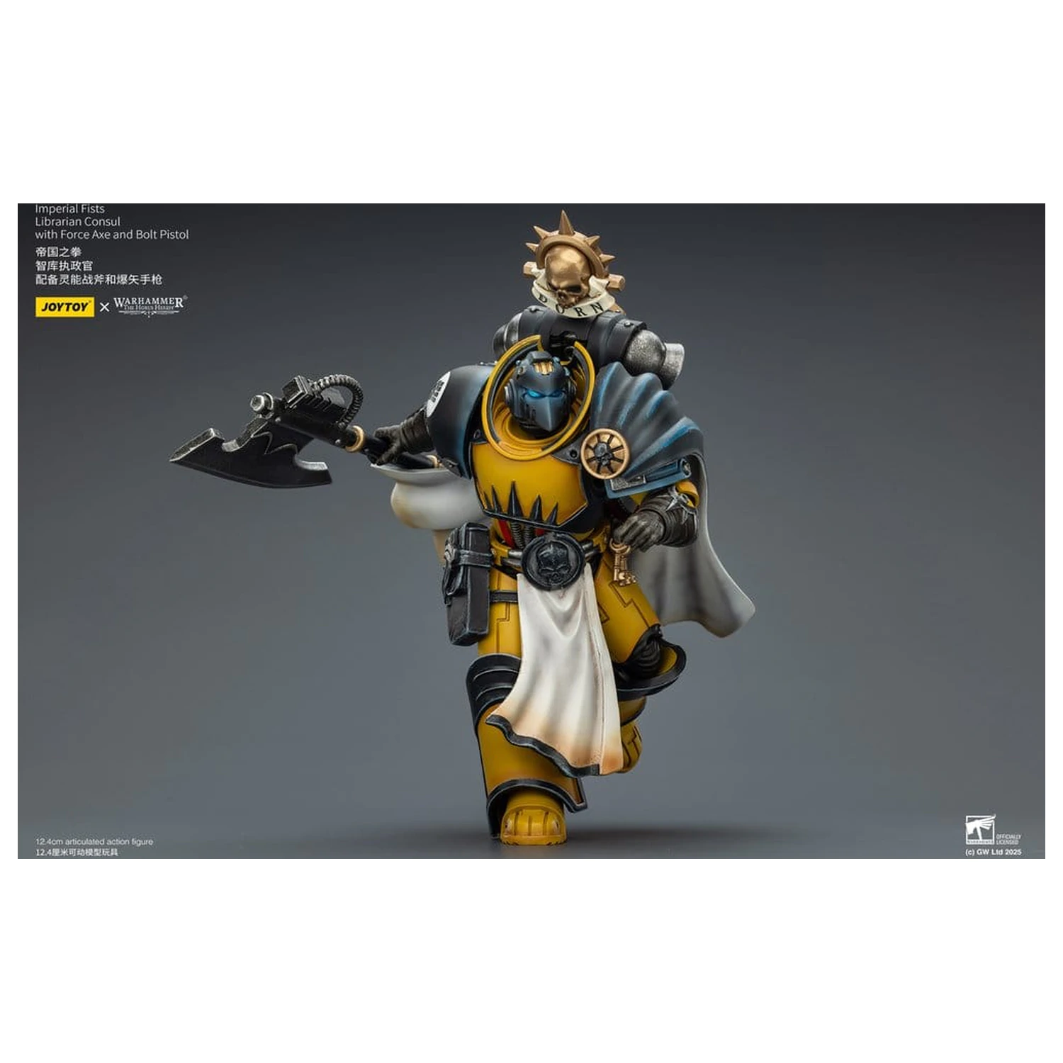 Warhammer Imperial Fists akční figurka Librarian Consul s Force Axe a Bolt Pistol 12 cm fotografii produktu