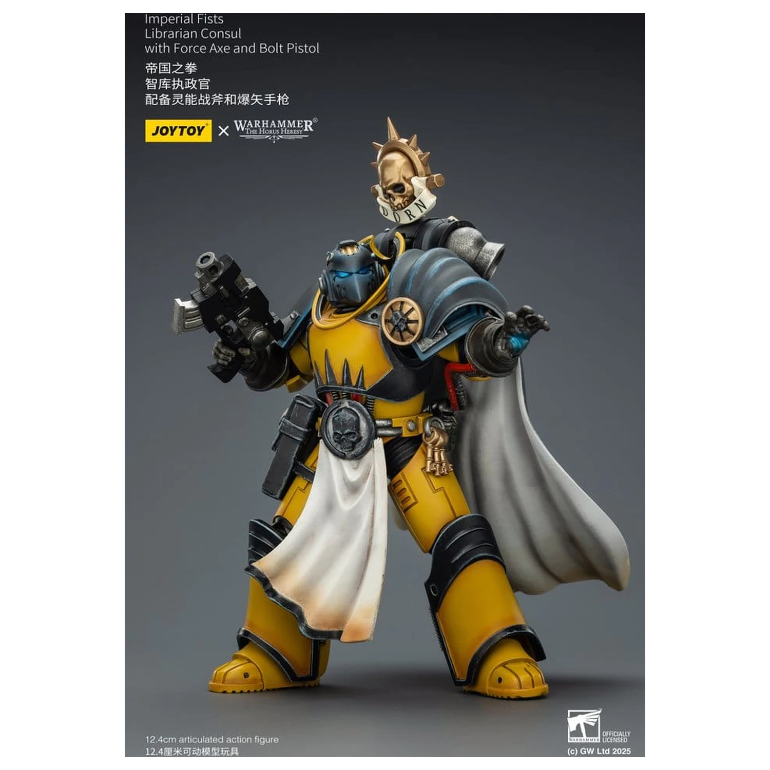 Warhammer Imperial Fists akční figurka Librarian Consul s Force Axe a Bolt Pistol 12 cm fotografii produktu