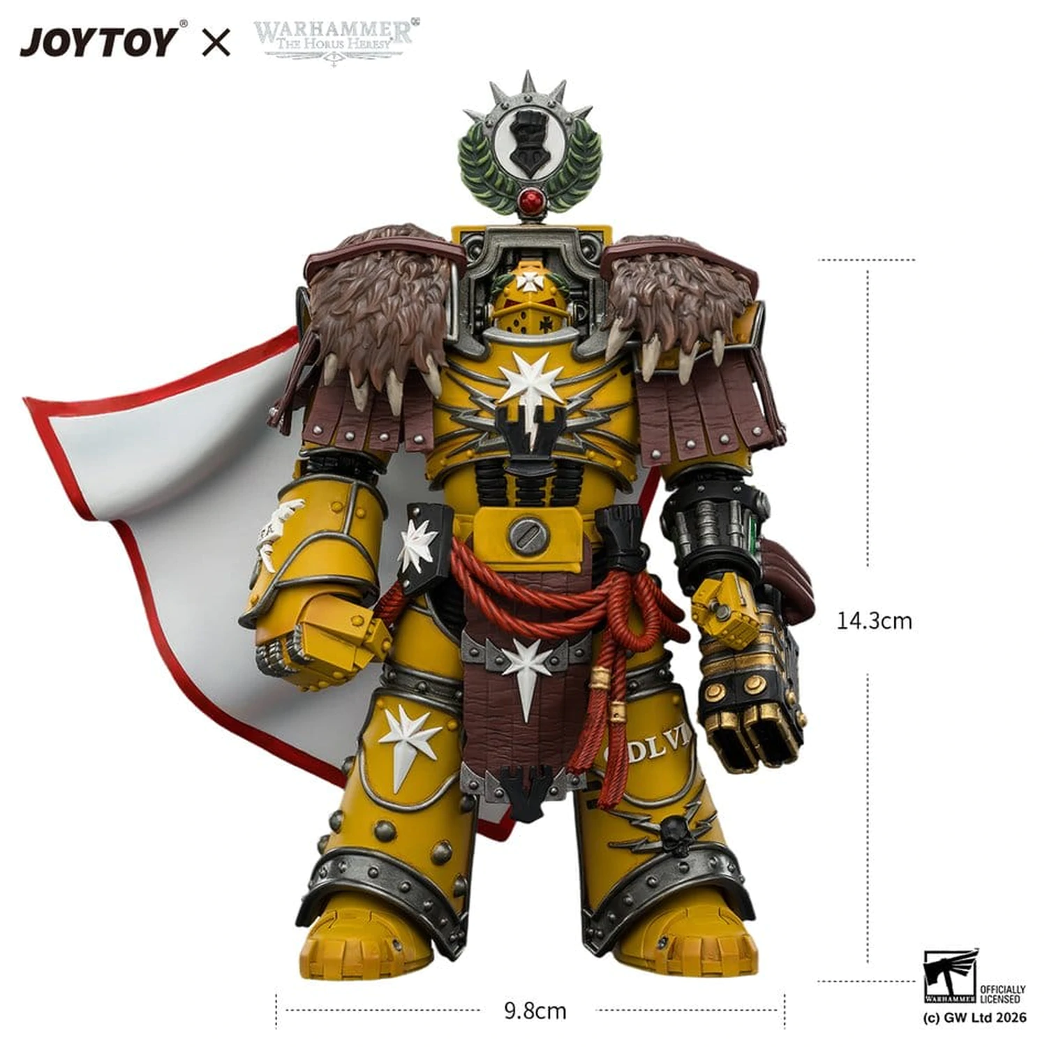 Warhammer Akční figurka Imperial Fists Lord Castellan Evander Garrius, The Tyrant of Cthonia 14 cm fotografii produktu