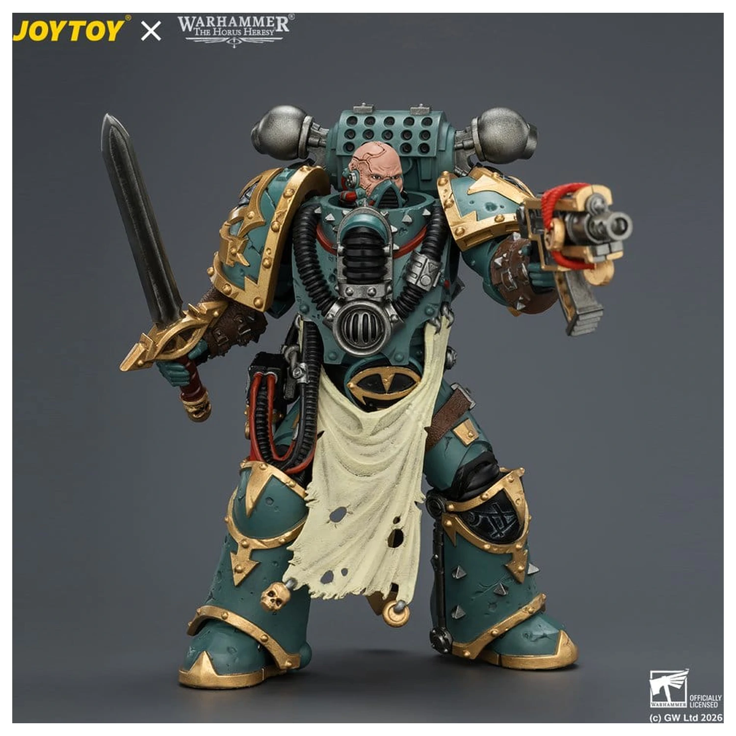 Warhammer akční figurka Sons of Horus Maloghurst the Twisted, the Warmaster's Equerry 13 cm fotografii produktu