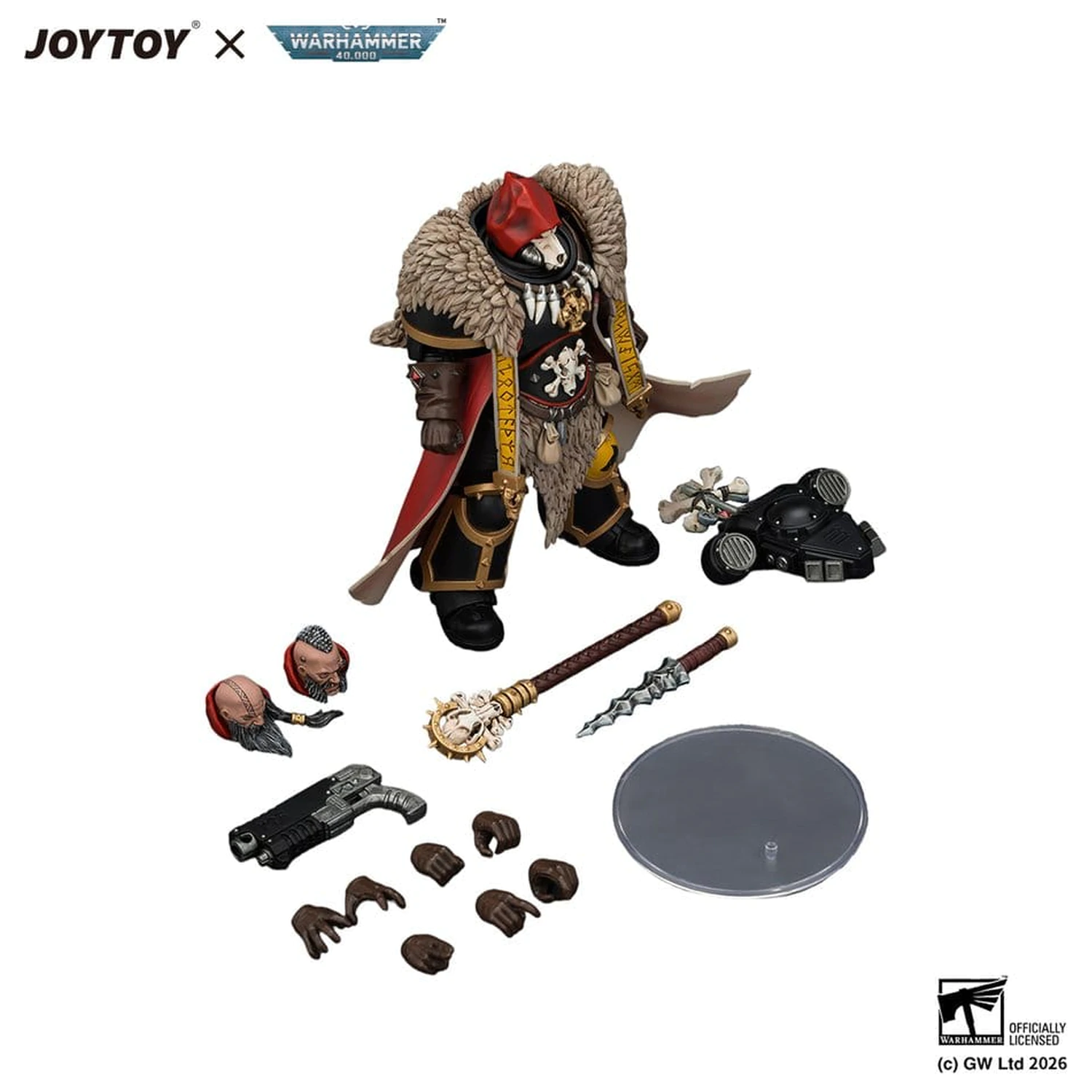 Warhammer Action Figure Space Wolves Wolf Priest 12 cm fotografii produktu