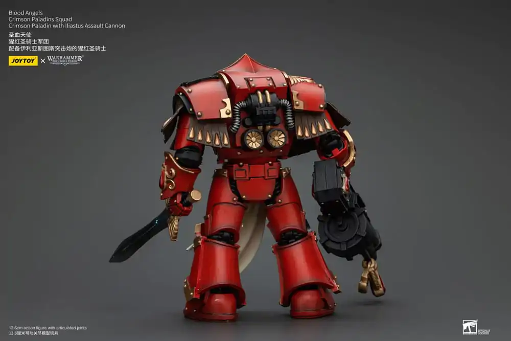 Warhammer The Horus Heresy akční figurka 1/18 Blood Angels Crimson Paladins Squad Crimson Paladin s Iliastus Assault Cannon 14 cm fotografii produktu