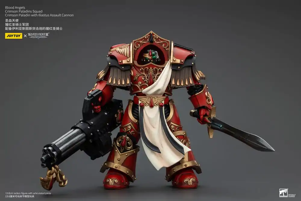 Warhammer The Horus Heresy akční figurka 1/18 Blood Angels Crimson Paladins Squad Crimson Paladin s Iliastus Assault Cannon 14 cm fotografii produktu