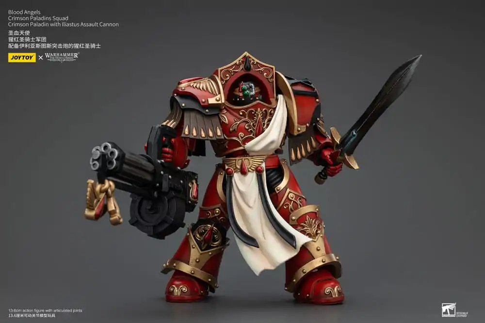 Warhammer The Horus Heresy akční figurka 1/18 Blood Angels Crimson Paladins Squad Crimson Paladin s Iliastus Assault Cannon 14 cm fotografii produktu