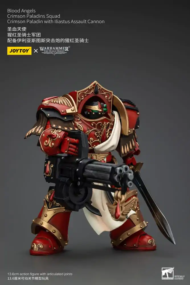 Warhammer The Horus Heresy akční figurka 1/18 Blood Angels Crimson Paladins Squad Crimson Paladin s Iliastus Assault Cannon 14 cm fotografii produktu