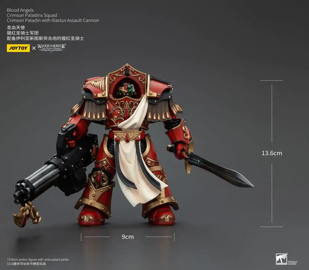 Warhammer The Horus Heresy akční figurka 1/18 Blood Angels Crimson Paladins Squad Crimson Paladin s Iliastus Assault Cannon 14 cm fotografii produktu