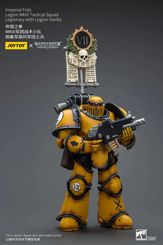 Warhammer The Horus Heresy akční figurka 1/18 Imperial Fists Legion MkIII Tactical Squad Legionář s Legion Vexilla 12 cm fotografii produktu