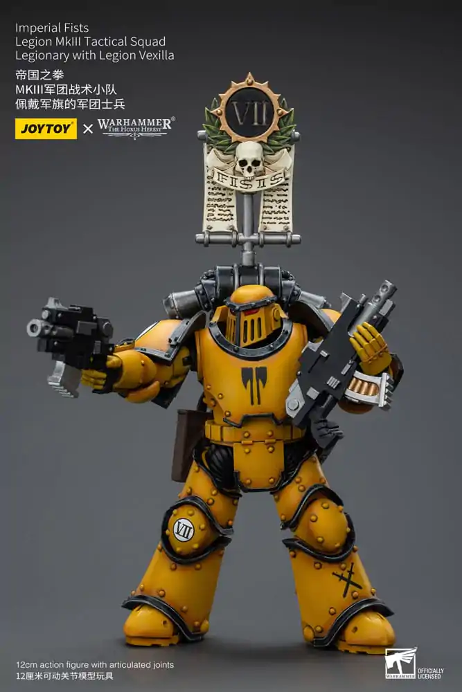 Warhammer The Horus Heresy akční figurka 1/18 Imperial Fists Legion MkIII Tactical Squad Legionář s Legion Vexilla 12 cm fotografii produktu