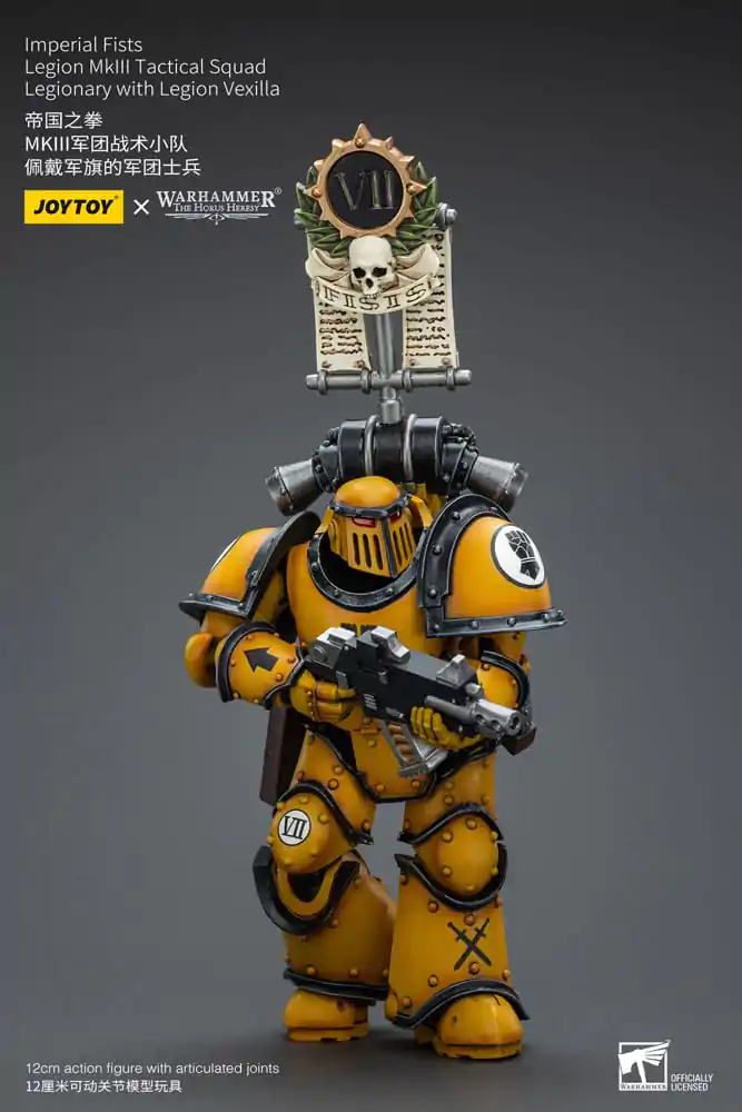 Warhammer The Horus Heresy akční figurka 1/18 Imperial Fists Legion MkIII Tactical Squad Legionář s Legion Vexilla 12 cm fotografii produktu