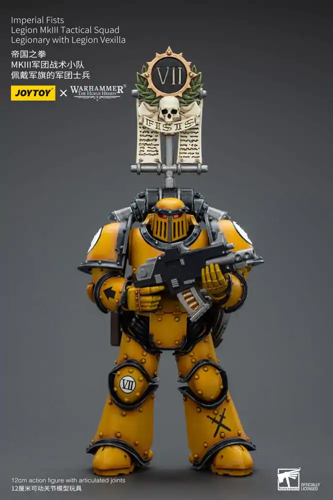 Warhammer The Horus Heresy akční figurka 1/18 Imperial Fists Legion MkIII Tactical Squad Legionář s Legion Vexilla 12 cm fotografii produktu