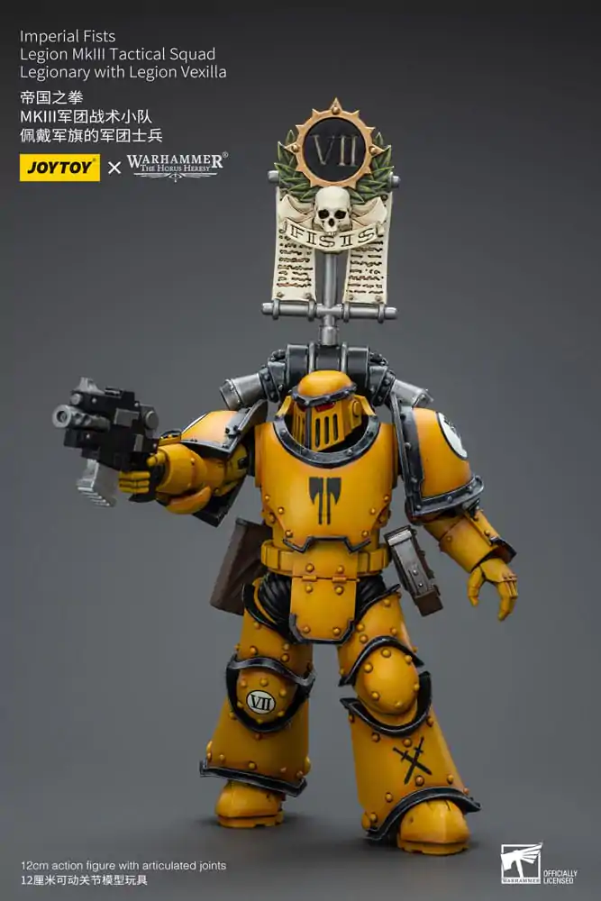 Warhammer The Horus Heresy akční figurka 1/18 Imperial Fists Legion MkIII Tactical Squad Legionář s Legion Vexilla 12 cm fotografii produktu