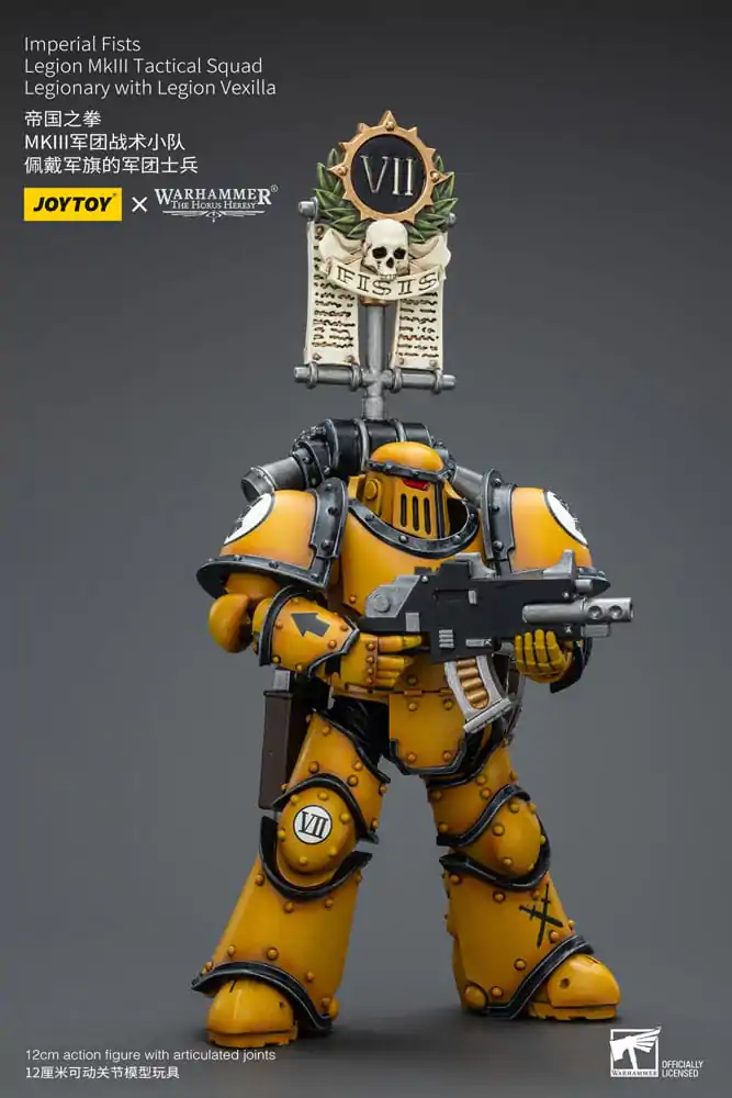 Warhammer The Horus Heresy akční figurka 1/18 Imperial Fists Legion MkIII Tactical Squad Legionář s Legion Vexilla 12 cm fotografii produktu