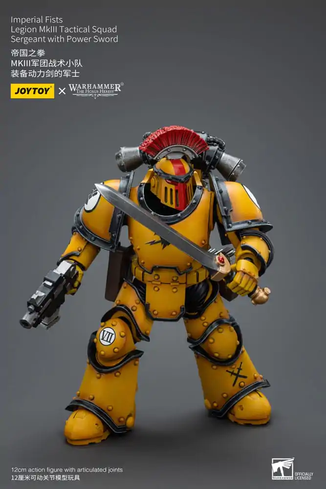 Warhammer The Horus Heresy akční figurka 1/18 Imperial Fists Legion MkIII Tactical Squad Sergeant s Power Sword 12 cm fotografii produktu