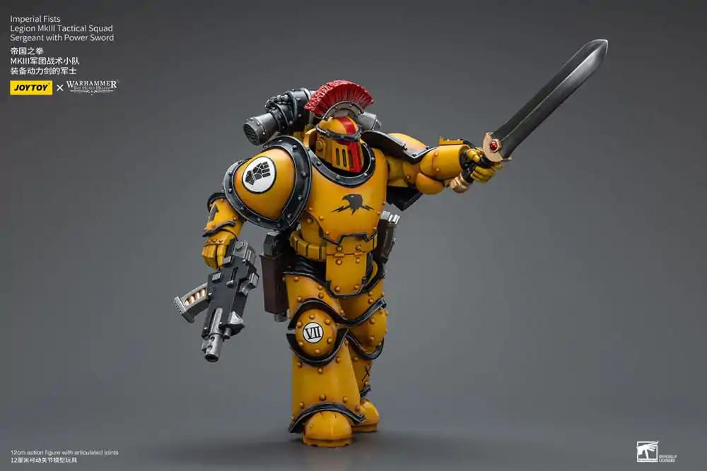 Warhammer The Horus Heresy akční figurka 1/18 Imperial Fists Legion MkIII Tactical Squad Sergeant s Power Sword 12 cm fotografii produktu