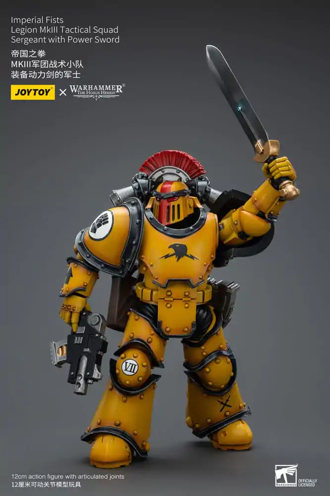 Warhammer The Horus Heresy akční figurka 1/18 Imperial Fists Legion MkIII Tactical Squad Sergeant s Power Sword 12 cm fotografii produktu