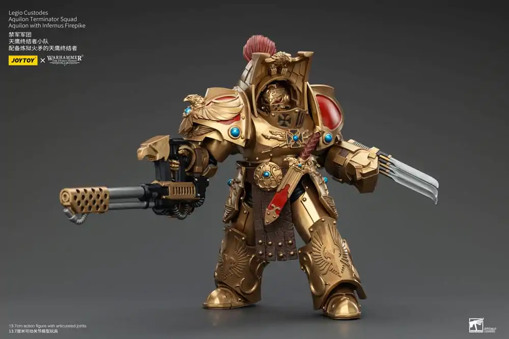 Warhammer The Horus Heresy akční figurka 1/18 Legio Custodes Aquilon Terminator Squad Aquilon s Infernus Firepike 14 cm fotografii produktu