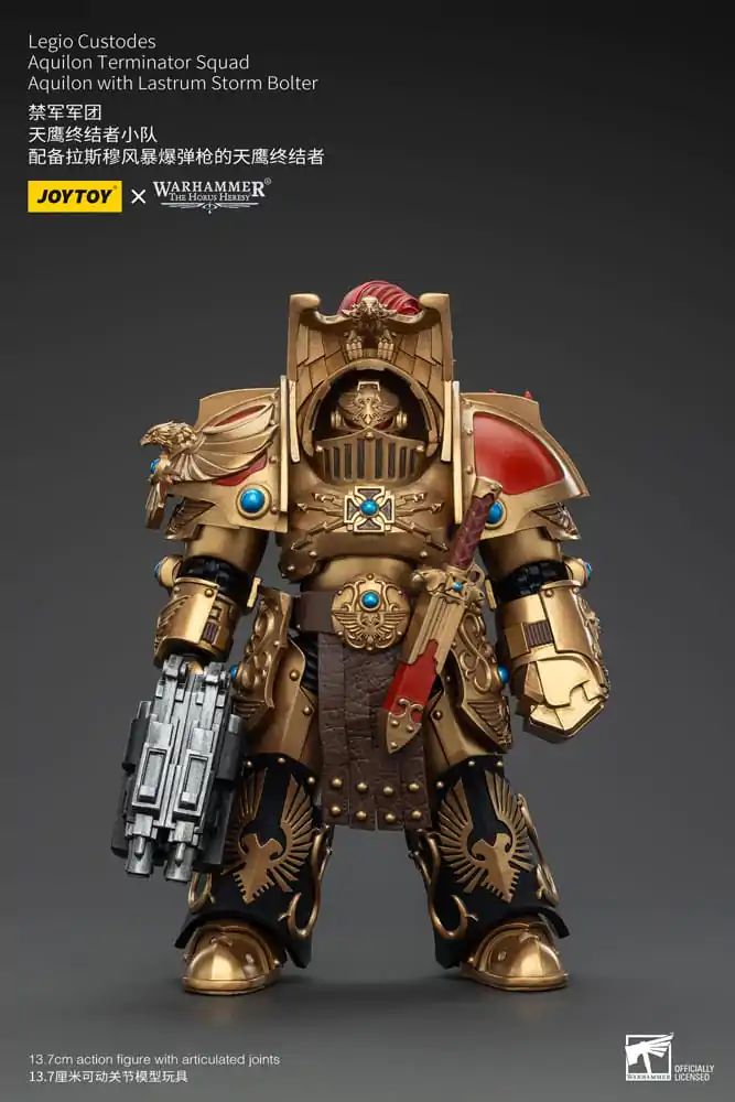 Warhammer The Horus Heresy Akční figurka 1/18 Legio Custodes Aquilon Terminator Squad Aquilon s Lastrum Storm Bolter 14 cm fotografii produktu