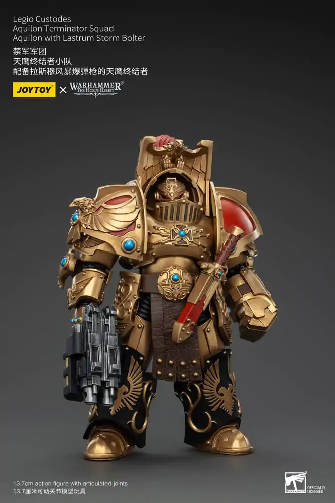 Warhammer The Horus Heresy Akční figurka 1/18 Legio Custodes Aquilon Terminator Squad Aquilon s Lastrum Storm Bolter 14 cm fotografii produktu